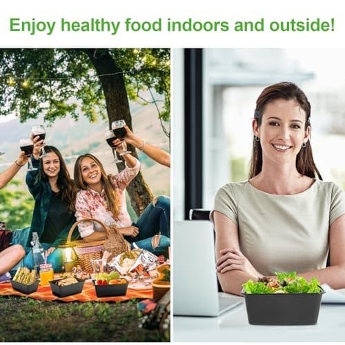 Yemek Hazırlama Kapları [10 Paket] 1 Kapaklı Bölme, Gıda Saklama Kapları, Bento Kutusu, BPA İçermez, İstiflenebilir, Mikrodalga/Bulaşık Makinesi/Dondurucuya Uygun (32 oz)