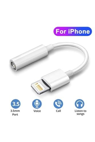 Yeni Nesil 14 13 12 11 Iphone Aux Ses Kulaklık Dönüştürücü Iphone Için 3.5mm Çevirici Dönüştürücü BEYAZ