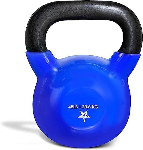 Yes4All 2-22kg Kettlebell/Kugelhantel aus Gusseisen mit Vinylbeschichtung