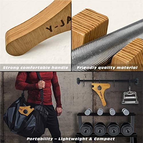 Yes4All Deadlift Jack/Barbell Stand & Cork Squat Wedge Block for Weight Training, Deadlift Exercises, Powerlifting, Suitable for Loading, Unloading Heavy Barbell Plates