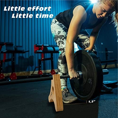 Yes4All Deadlift Jack/Barbell Stand & Cork Squat Wedge Block for Weight Training, Deadlift Exercises, Powerlifting, Suitable for Loading, Unloading Heavy Barbell Plates