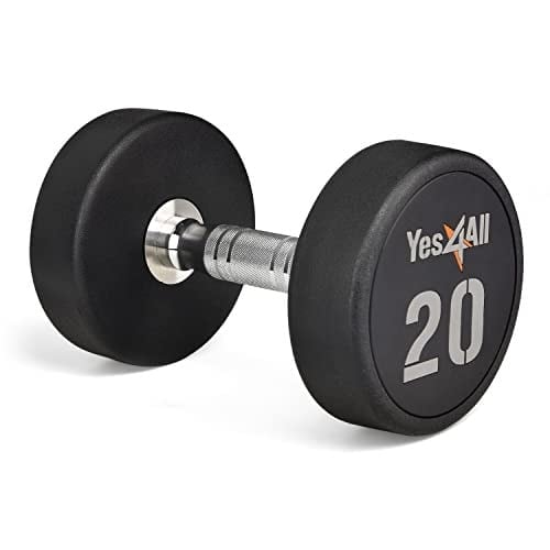 Yes4All Kauçuk Kavrama Kaplı Altıgen Dambıllar - Kaymaz El Ağırlıkları 2,27-22,7 kg Tekli