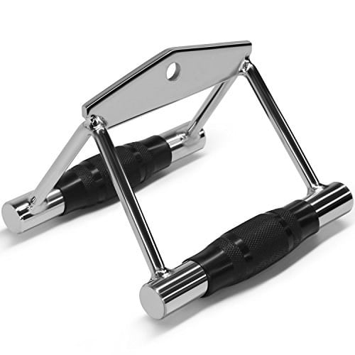 Yes4All Üniseks Kablo Bağlantısı Combo Çift D Kolu Kauçuk Lat Makine Ataşmanı Triceps Halatı Düz ​​Döner Bar V Şekli Bar Kablo Ek Kablo Ev Spor Salonu için Makine Aksesuarları