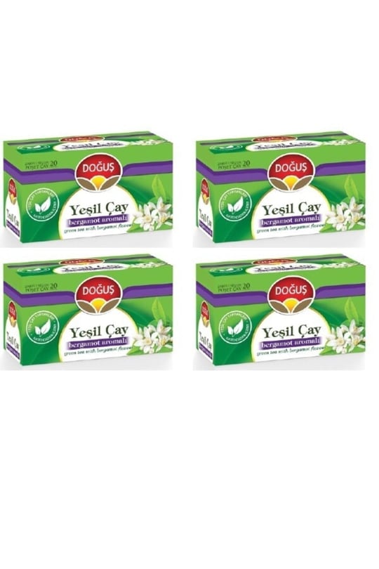 Yeşil Çay Bergamot Aromalı Bitki Çayı 20X4 Kutu
