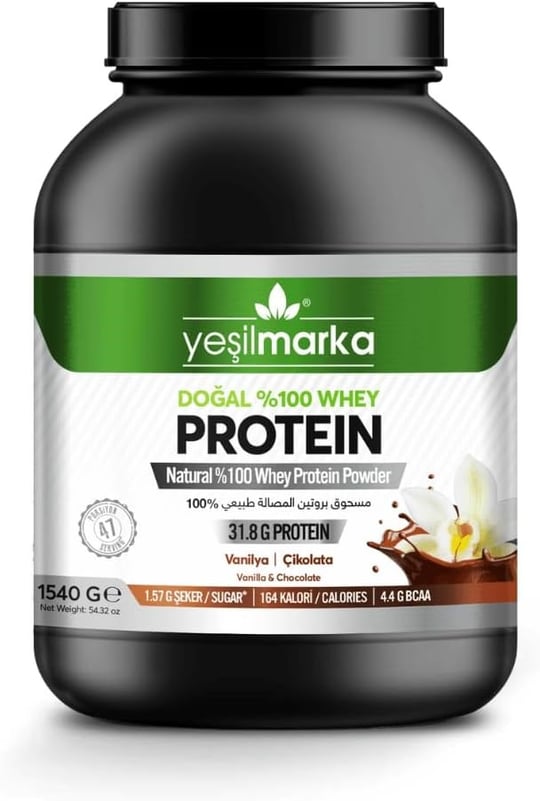 Yeşilmarka Doğal Whey Protein Tozu - Vanilya/Kakao 1540 Gr
