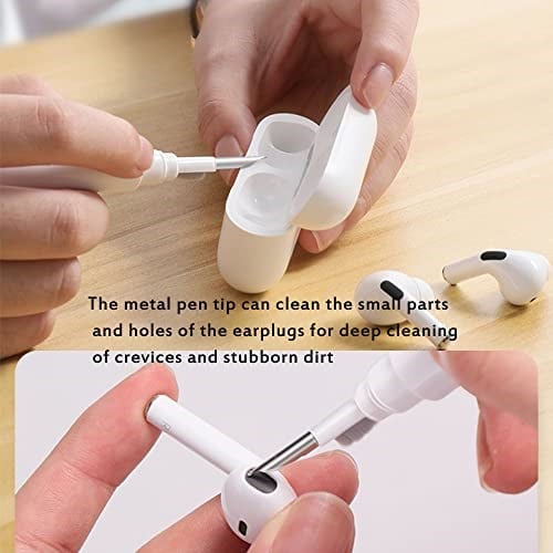 Yesimla Airpods Kulaklık Temizleme Kiti, Airpods Pro 1 2 3 Temizleyici Kit Kalem Şekli Kablosuz Kulaklıklar için Yumuşak Fırçalı Bluetooth Kulaklık Şarj Kutusu Aksesuar Aracı, Bilgisayar, Kamera ve Te