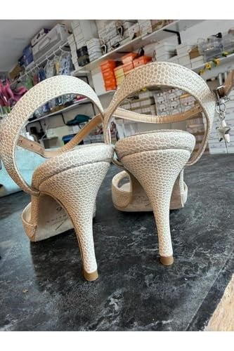YILAN DERİSİ GÖRÜNÜMLÜ TANGO DANS VE SALON AYAKKABISI 8,5 CM 13 PONT KELEBEK MODEL