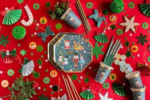 Yılbaşı, Nutcracker/Fındıkkıran, Kardan Adam Desenli Karton Bardak, 8li