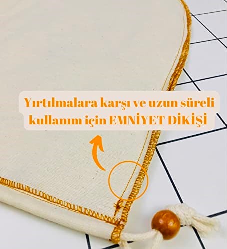 yofu yoga and food %100 Ağartılmamış Ham Pamuk Bitkisel Süt Süzme Kesesi Badem Sütü, Fındık Sütü, Yeşil Sebze Suyu Süzme - Organik Pamuk Kese (30 x 35 cm) - Seçenekler: 25 x25 cm, 30 x 35 cm, 35x50 cm