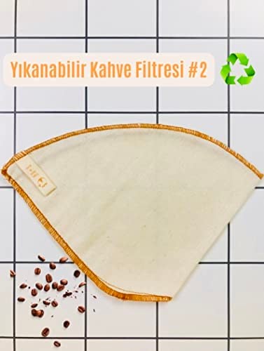 yofu yoga and food Yıkanabilir, Kumaş, Organik Kahve Filtresi (no:2) Ağartılmamış%100 Ham Pamuk - Ekolojik Filtre no:2