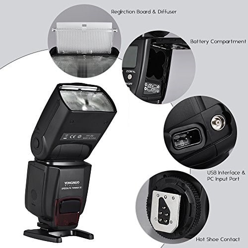 Yongnuo OS03582 Yongnuo TTL YN565 EX II Flaş Ünitesi, Canon EOS Kamera için