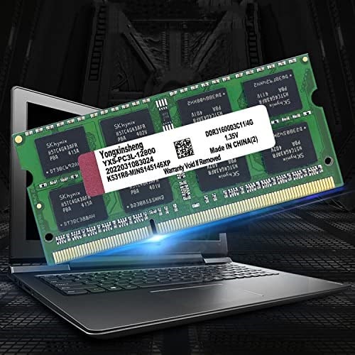 Yongxinsheng 8GB Kit (2 x 4GB) DDR3L/DDR3 Ram 1600MHz PC3L-12800S Sodimm Taşınabilir Bellek 204 Pinli CL11 Non-vb Arabelleksiz 1,35 V / 1,5 V 2Rx8 Dual Rank Dizüstü Bilgisayar Bellek Apple Mac Macbook