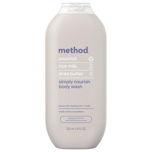 Yöntem Vücut Yıkama, Basitçe Besler, Hindistan Cevizi, 18 Fl Oz