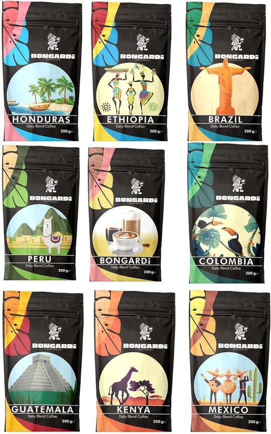 Yöresel Blend Kahve Seti 9x200g Espresso ve Filtre Kahveler