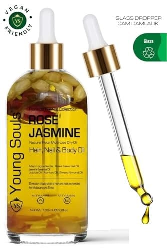 Young Souls Aromatherapy Rose Jasmine Multi Use Gül Yasemin Yüz Saç Tırnak & Vücut Bakım Kuru Yağ 100 ml