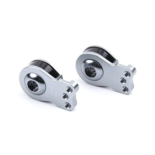 YoungRC RC 25T Servo Saver Alüminyum 3 Delikli Ayarlanabilir Yüksek Torklu Servo Saver Seti 1/10 RC Araba Paletleyici SCX10 Capra TRX4 TRX6 RC Tekne Parçaları için (Titanyum)