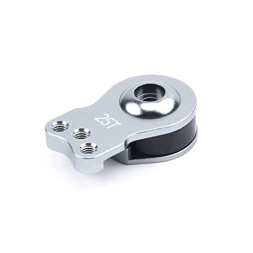 YoungRC RC 25T Servo Saver Alüminyum 3 Delikli Ayarlanabilir Yüksek Torklu Servo Saver Seti 1/10 RC Araba Paletleyici SCX10 Capra TRX4 TRX6 RC Tekne Parçaları için (Titanyum)