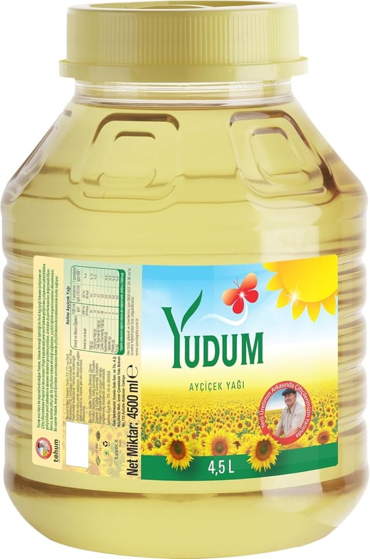 Yudum Ayçiçek Yağı 4,5 lt Yuvarlak Pet
