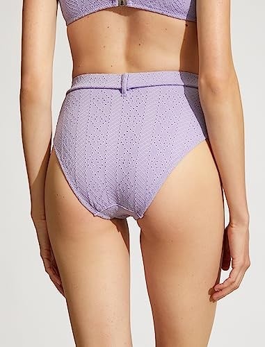 Yüksek Bel Bikini Altı Kemer Detaylı Dokulu