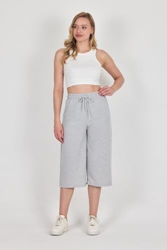 Yüksek Bel Cepli Rahat Kesim Mevsimlik Kadın Diz Altı 2li Bermuda Siyah-Antrasit Kapri Şort - Bedenler: 3XL, 4XL, XS, S, M, L, XX-Large, XL, Tek Beden