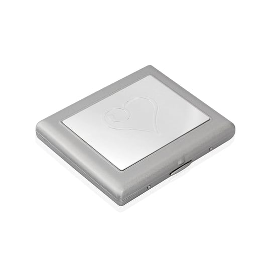 Zekupp Kalp Desenli Metal Sigara Tabakası (ZU-TBK0010)