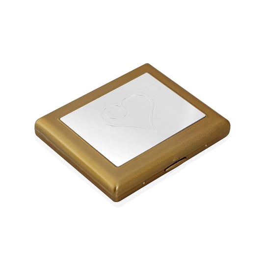 Zekupp Kalp Desenli Metal Sigara Tabakası (ZU-TBK0008)