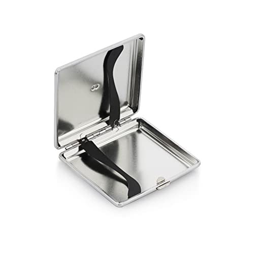 Zekupp Siyah Deri Silah Logolu Metal Sigara Tabakası (ZU-TBK0040)