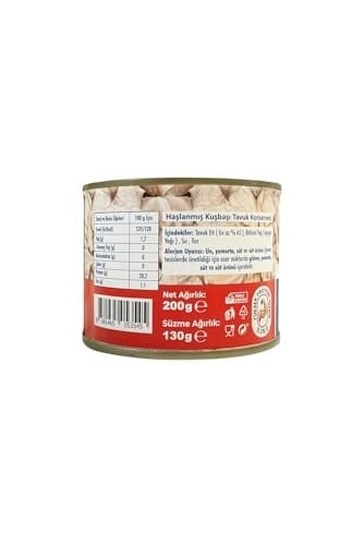 ZEL Haşlanmış Kuşbaşı Tavuk Konservesi 200 g – Yüksek Proteinli, Yemeye Hazır