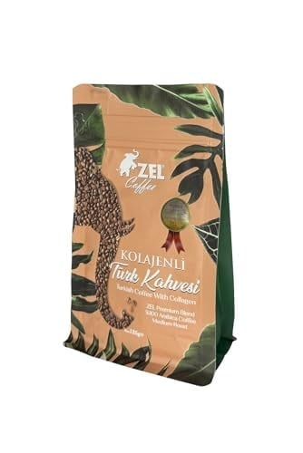 ZEL Kolajenli Türk Kahvesi,%16 Hidrolize Kolajen, Yüksek Proteinli, İlave Şekersiz, 125 g