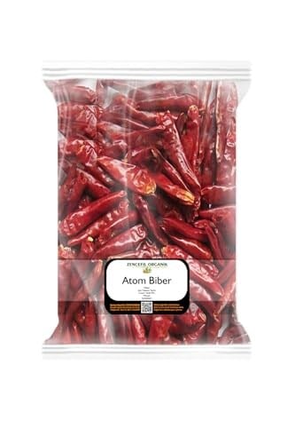 Zencefil Organik Atom Biberi 250 gr Çok Acı Cin Biberi Kurusu Yakan Acı Biber
