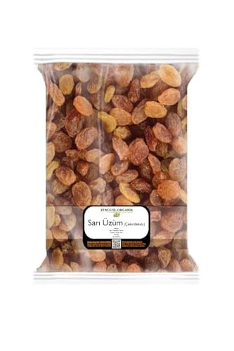 Zencefil Organik Çekirdeksiz Sarı Üzüm Kurusu 500 Gr. Yeni Mahsül Sarı Üzüm