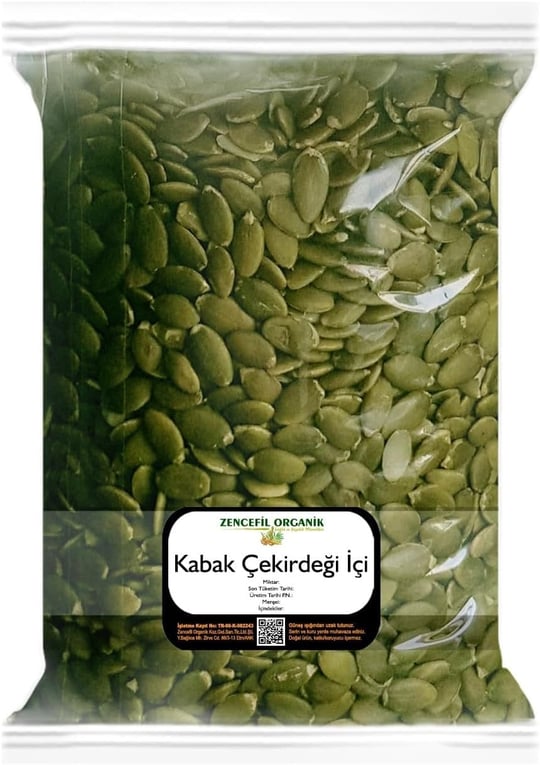 Zencefil Organik Kabak Çekirdeği İçi 250 Gr. Çiğ Kabak Çekirdeği İçi 1. Kalite Tertemiz ve Taze