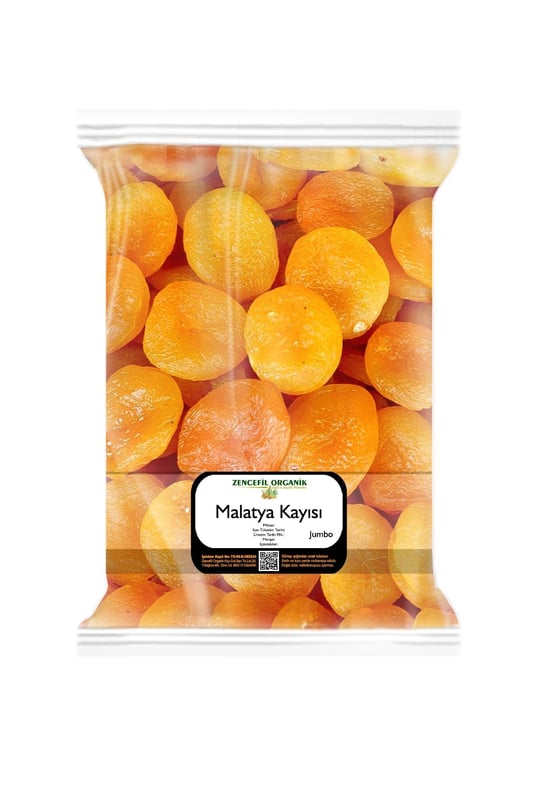 Zencefil Organik Malatya Sarı Kayısı Kurusu Jumbo 500 gr