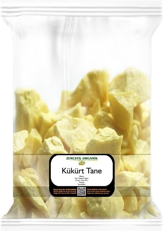 Zencefil Organik Taş Kükürt 250 gr Yenilebilir Kükürt