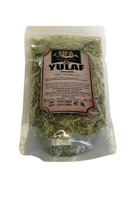 Zencefil Organik Yeşil Yulaf Samanı Yeni Mahsül Gölgede Kurutulmuş Yulaf Samanı 60 Gr.