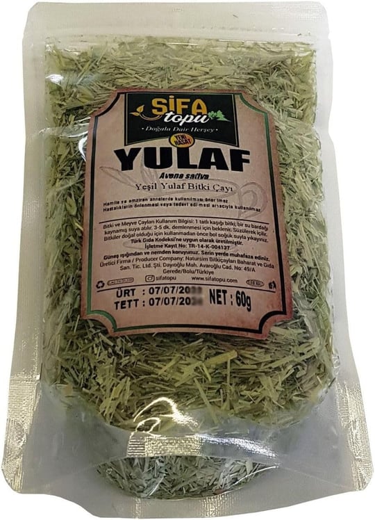 Zencefil Organik Yeşil Yulaf Samanı Yeni Mahsül Gölgede Kurutulmuş Yulaf Samanı 60 Gr.