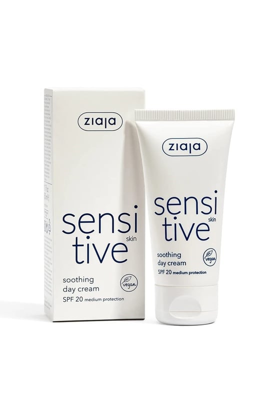 Ziaja Sensitive Yatıştırıcı Gündüz Kremi Spf 20, Hassas Cilt Serisi, 50 ml