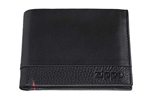 Zippo Erkek Nappa kartvizitlik siyah cüzdan siyah (siyah), Siyah, 1.5x7.5x10.5 cm (B x H x T)