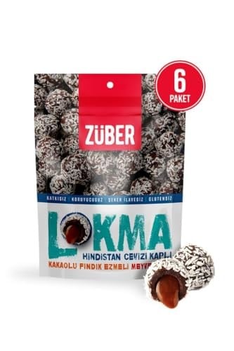 Züber Hindistan Cevizi Lokma, 96Gr, 12 Adet