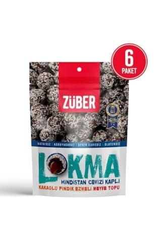 Züber Hindistan Cevizi Lokma, 96Gr, 12 Adet