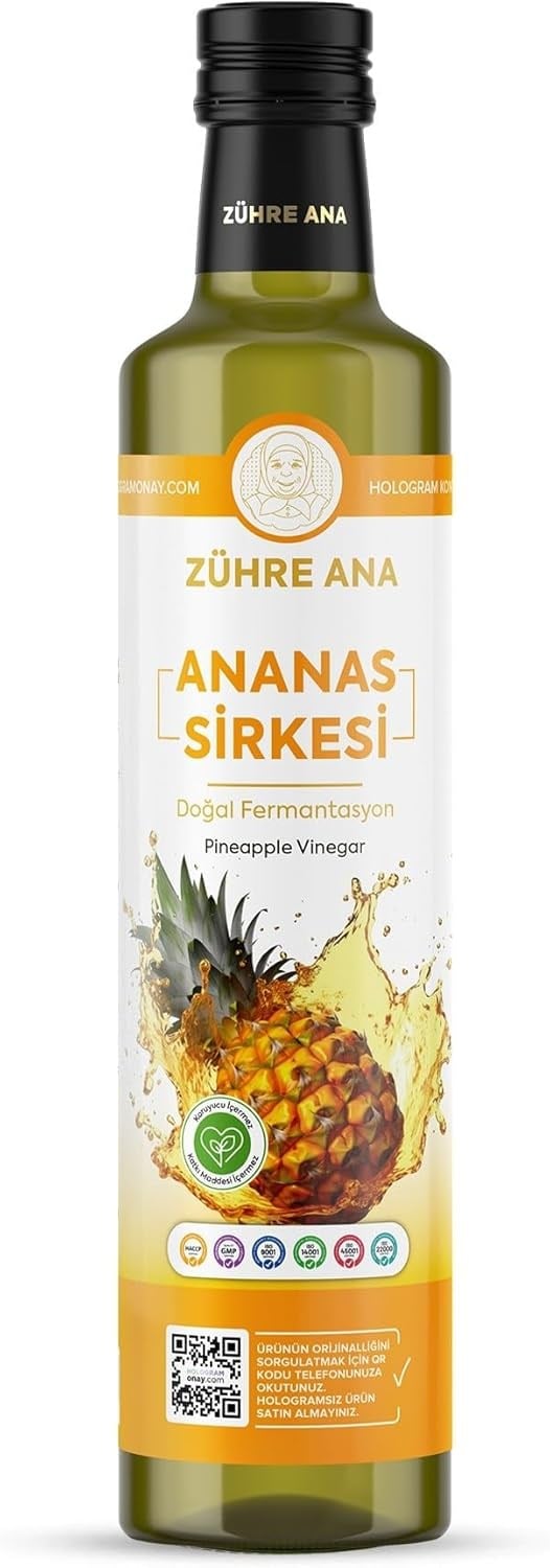 Zühre Ana Ananas Sirkesi Doğal Fermantasyon Pineapple Vinegar 500 ml