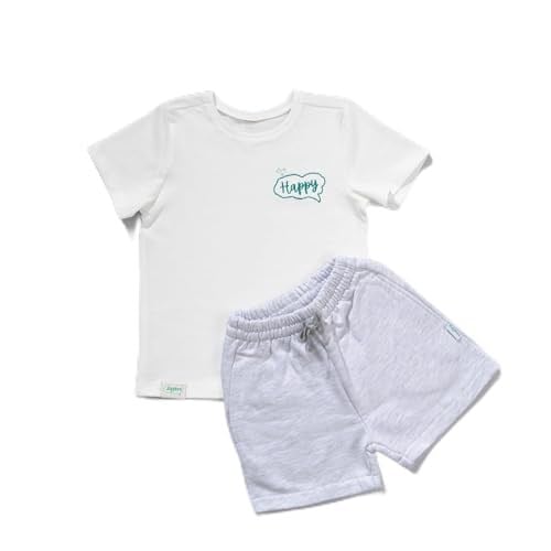 Zuppers 2li Organik Pamuk T-Shirt Şort Takım(0-4 Yaş) - Gri Melanj - 2-3 Yaş