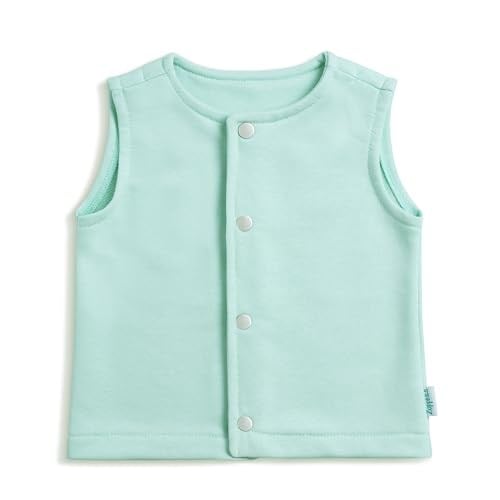 Zuppers Çıtçıtlı Pamuk Bebek Çocuk Yelek, Mint, 0-3 Ay