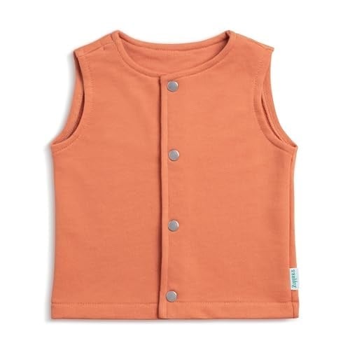 Zuppers Çıtçıtlı Pamuk Bebek Çocuk Yelek, Kiremit, 6-12Ay