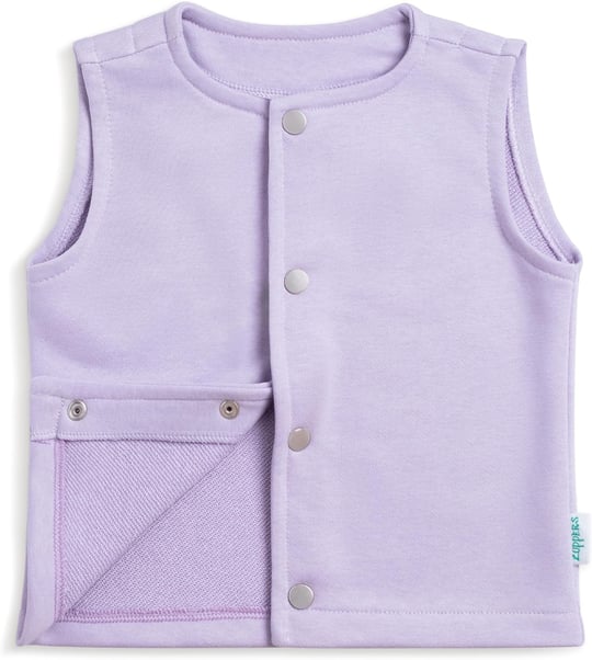 Zuppers Çıtçıtlı Pamuk Bebek Çocuk Yelek, Lila