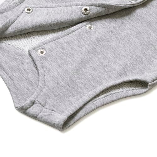 Zuppers Çıtçıtlı Pamuk Bebek Çocuk Yelek, Gri, 6-12 Ay