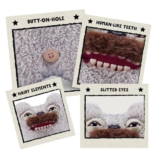 ZURU Fugglers Kıllı Fuggs - Komik Çirkin Canavar Peluş - 9 inç (Eski Diş)
