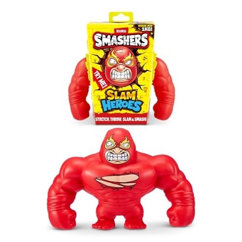ZURU Smashers SLAM Heroes, Erkekler için Güreşçi Gerilebilir Oyuncak, Esnek Oyuncaklar, Boyutunun 4 katı, Yumuşacık Dolgu (Güreşçi)