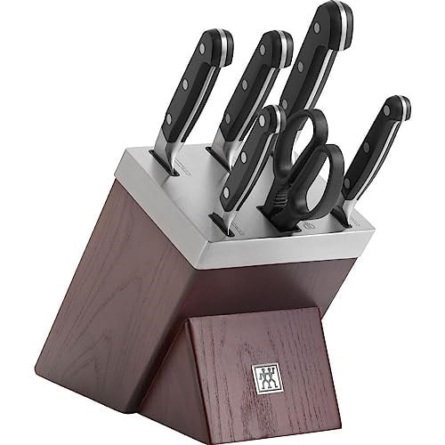 Zwilling 7 Parça Kendinden Bilemeli Blok Set, Doğal Ahşap ve Gümüş Rengi