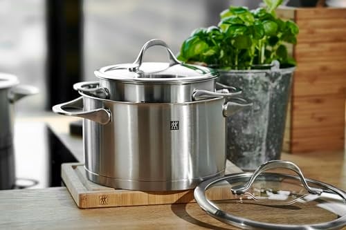 Zwilling Essence Tencere Seti, Paslanmaz Çelik ve Cam, 5 Parça, Gümüş Rengi